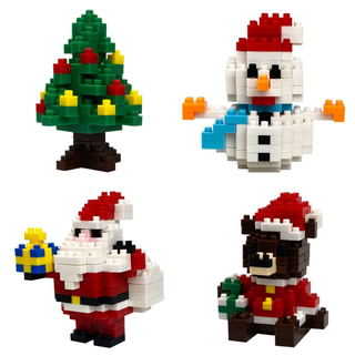 Pinkiwine Christmas Building Block Toys (4-Pack)