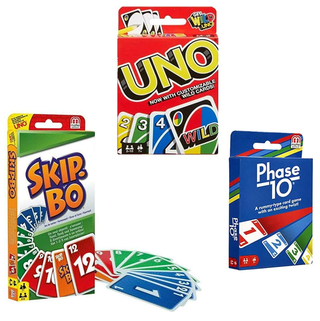 Mattel Card Game Set (Skip-Bo, Uno & Phase 10)
